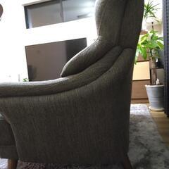 値下げ☆ハイバック２人掛けソファ☆の画像