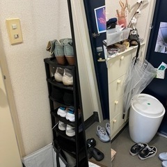 姿見 スタンドミラー 全身鏡 150*30 ブラックの画像