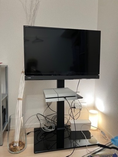 【ほぼ新品】テレビスタンド 壁寄せ 壁掛け テレビ台 テレビボード