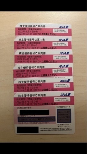 ANA株主優待券6枚【有効期限2023年5月31日】
