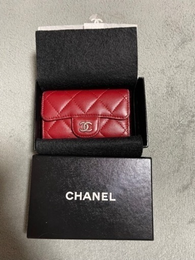 CHANEL マトラッセ　ラムスキン　6連キーケース　ポケット付き