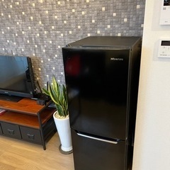 2年弱使用、ハイセンス冷蔵庫154ℓ黒の画像