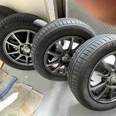 【引き取り限定】185/65r15 ミシュランタイヤ アルミホイール付