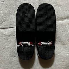 《決まりました》未使用品 レディース 黒塗り 右近下駄 赤鼻緒の画像