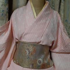 洗える袷付けさげ訪問着物と袋帯セットの画像
