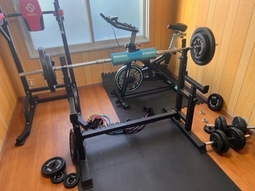 【商談中】バーベルセット\u0026懸垂器\u0026フィットネスバイクetc..