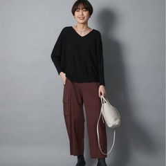 un dix cors(アンディコール) リラクシーなルーズカノコVネックニットの画像