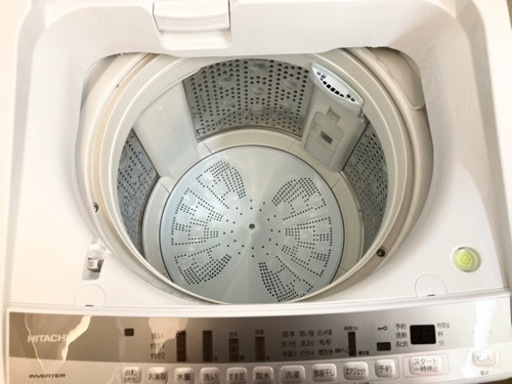 日立 ビートウォッシュ 全自動電気洗濯機 型式BE-T807  2021年製 洗濯容量8kg HITACHI