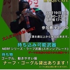 ナーフ使って遊びたいー。