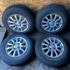 アルミホイール付き　DUNLOP ダンロップ　WM01 155/80R13 スタッドレス タイヤ　2015年製　13インチ