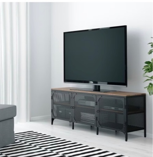 特別価格！【70%OFF!!】【美品】テレビ台 スチール ウッド ブラック デザイン オシャレ お洒落