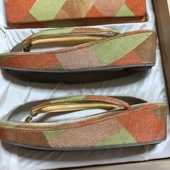 和装　草履とバッグのセット　佐賀錦　23-23.5センチの画像