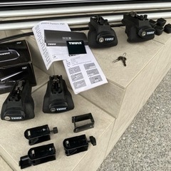 【THULE スーリー】キャリア　ルーフレール付車用　ケプニカイザー728 フット757 ＋バー862の画像
