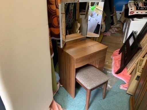 【リサイクルサービス八光　田上店　配達・設置OK】サンキコーポレーション EBALT エバルト 60 3面鏡ドレッサー