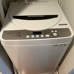 【受付終了しました】洗濯機SHARP 6.0kg 2020年製