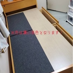 シングルベットフレーム 茶色の画像