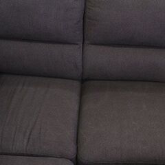 札幌市/清田区 ニトリ 布張りカウチソファ (ウォール3KD LC DBR) L字ソファ