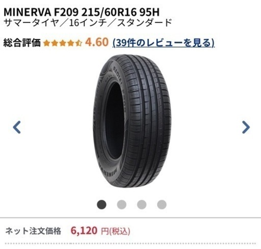 MINERVA ミネルバ F209 215/60R16 夏タイヤ 新古品4本セット