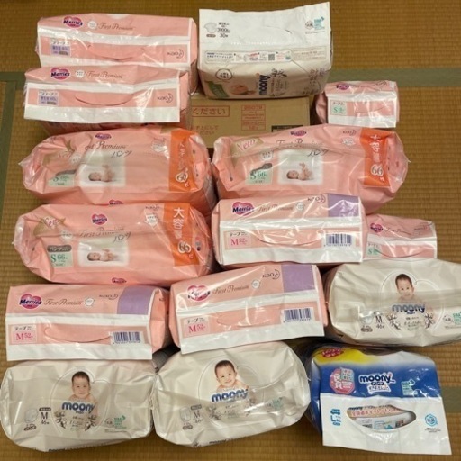 【セット価格】おむつ15袋+おしりふき1,296枚