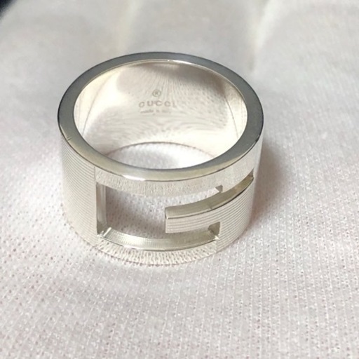 【美品】GUCCI グッチ ブランデッド Gリング 17号 シルバー925