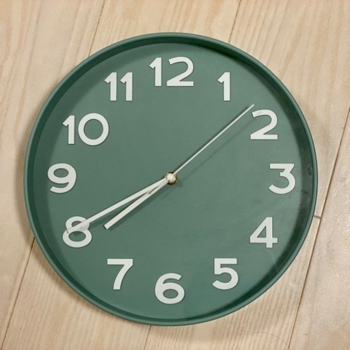電波時計 緑 30cm
