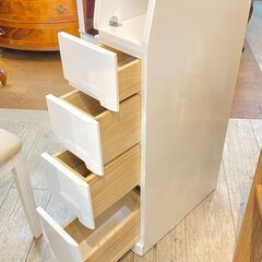 多収納 姿見ドレッサー 照明＆イス付 鏡面仕上■買取帝国 志木店の画像