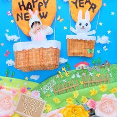 11月開催 年賀状気球＆ポインセチアの花束おひるねアート撮影会