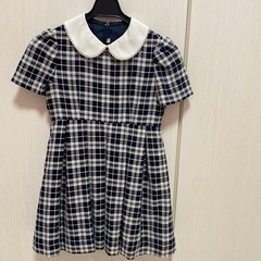 120 チェックワンピ