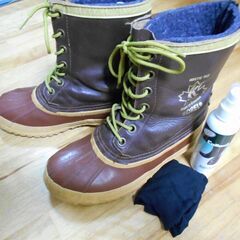SOREL カナダ製　旧ソレル　カウフマン　KAUFMAN　稀少　カエデマーク　インナー洗濯済　スノーブーツ　24.0cm位　USEDの画像