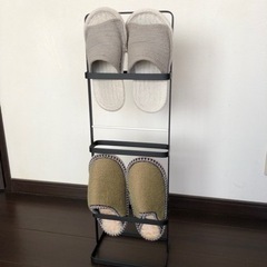 tower  山崎実業　スリッパラック3段　ブラック