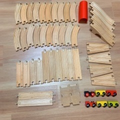 【IKEA】木製おもちゃ レールと列車の画像