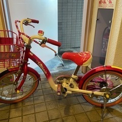 子供用16インチ　ミニー　ピンク