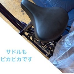 【美品】ママチャリ 24インチ 紫色 自転車 NO.361の画像