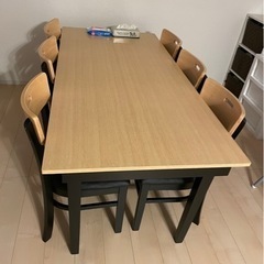 決まりました6人掛けダイニングテーブル