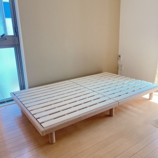 高級天然木すのこベット　セミダブル
