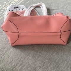 COACH コーチ シグネチャー ベージュ ピンクリバーシブル トートバッグ の画像
