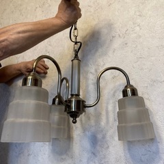 シャンデリア　電気　の画像