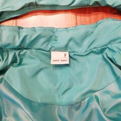 【値下げ】petit main 中綿コート　90cm　緑色の画像