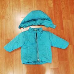 【値下げ】petit main 中綿コート　90cm　緑色