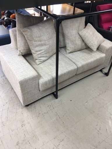 k2210-374 アルモニア　2人掛けソファ　ホワイト　クッション5個付き