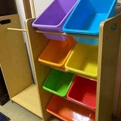 子供ハンガーラック　洋服入れ　たんす　カラフルの画像