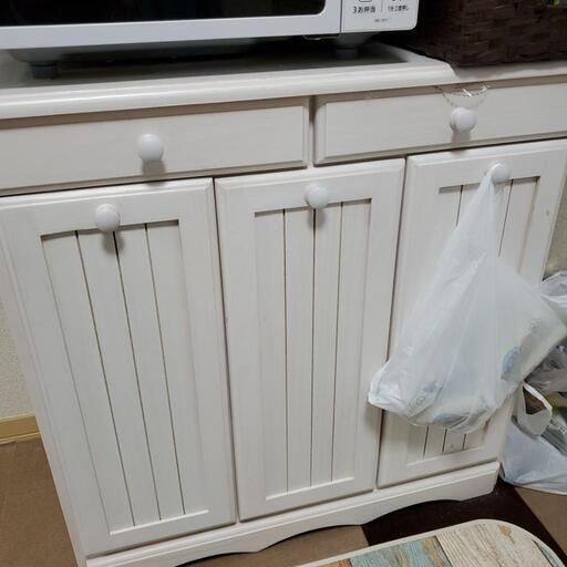 3連ゴミ箱付きレンジ台