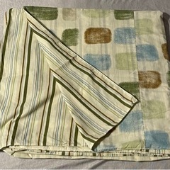 掛け布団カバーとダブルベッドマットレスカバー スクエアの画像