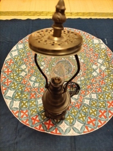 【アンティーク】黒鉄製スタンドライト