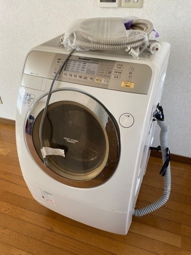 縦型のドラム式洗濯機、乾燥付き