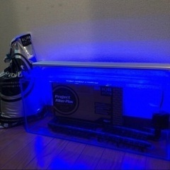 【お問合せ多数につき、一時中止】水槽、ライト、水替え不要フィルター、ソイルセットの画像