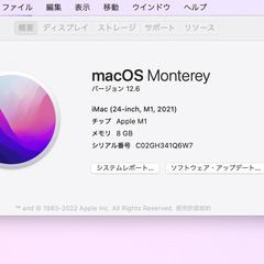 【購入確約済み】M1チップ iMac 24インチ GPU8コア 8GBモデル256GB!!　半年間週3程度の使用です！