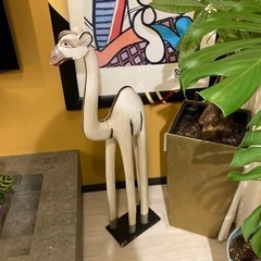 木製 白いラクダ🐫の画像