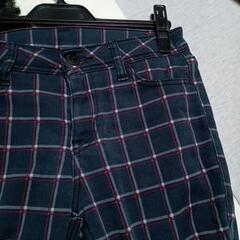 本日まで掲載！10月末処分予定。さらにお値下げ中！中古品 中もこもこチェック柄ズボンの画像