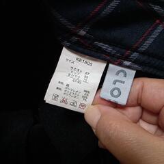 本日まで掲載！10月末処分予定。さらにお値下げ中！中古品 中もこもこチェック柄ズボンの画像